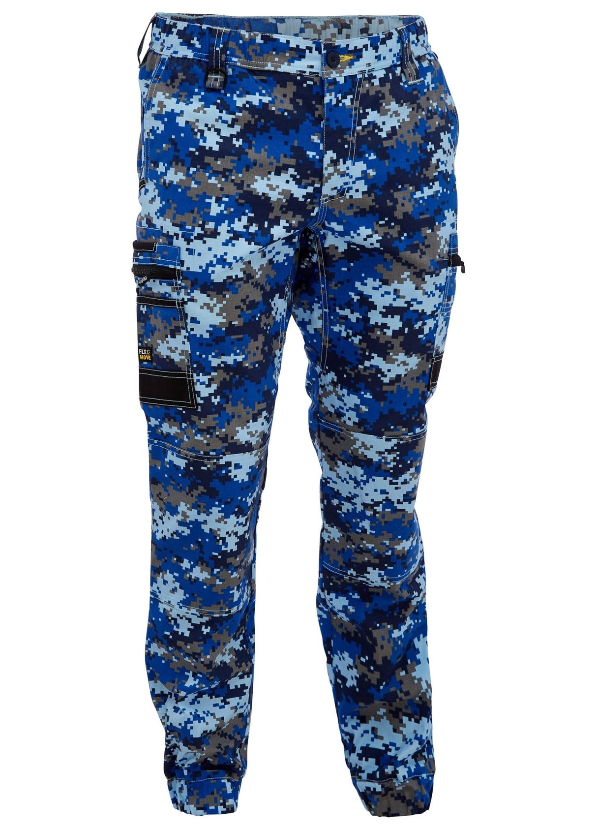 Bisley, FLX & MOVE Stretch Camo Cargo Pant - Marine Digi (Size: 92)