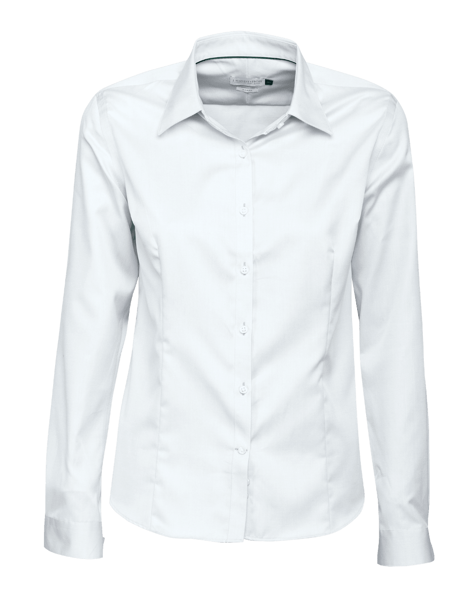 James Harvest, Women's Green Bow Shirt, GB01L - White (Size: L)