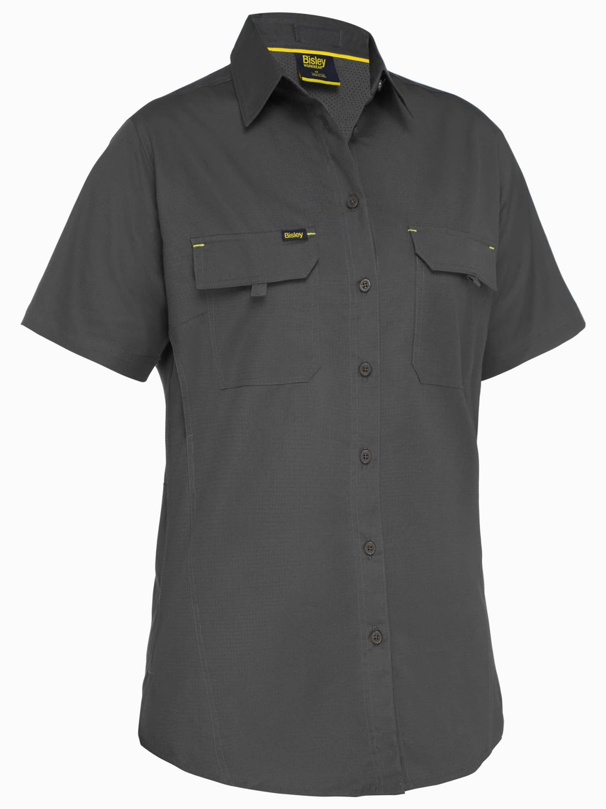 Bisley, Women's X Airflow Ripstop Shirt - Charcoal (Size: 10)