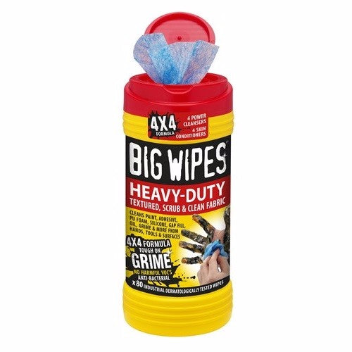 Big Wipes Heavy Duty 4X4 Tub Of 80 -BIG WIPES