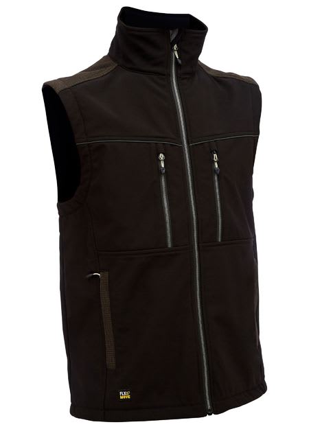 Bisley, Flx & Move Soft Shell Vest, BV0570 - Black (Size: 3XL)