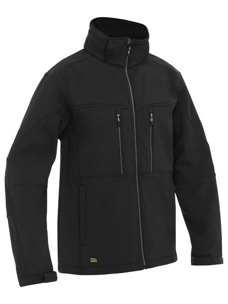 Bisley, FLX & MOVE Soft Shell Jacket, BJ6570 - Black (Size: XL)