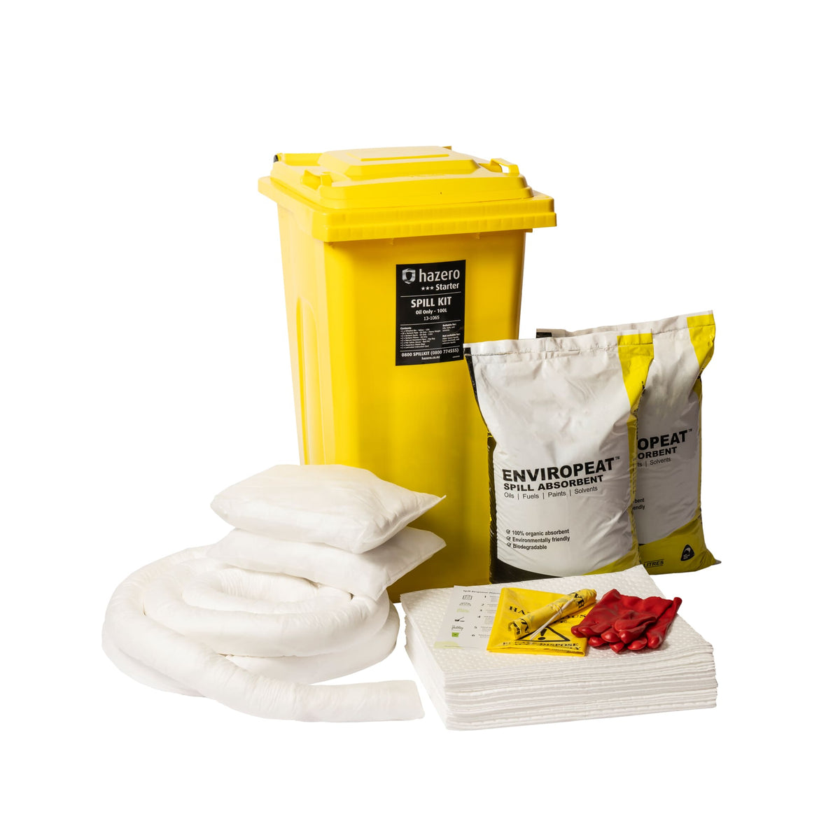 Hazero Basic Spill Kit - Oil Only - 100L | Quick Hydrocarbon Clean-Up ...