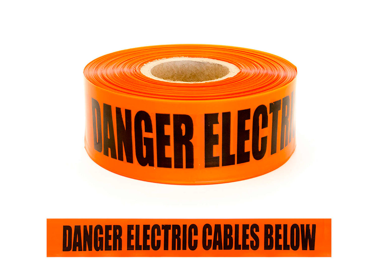 Trench Warning Tape - Electrical Orange 75mm x 250m