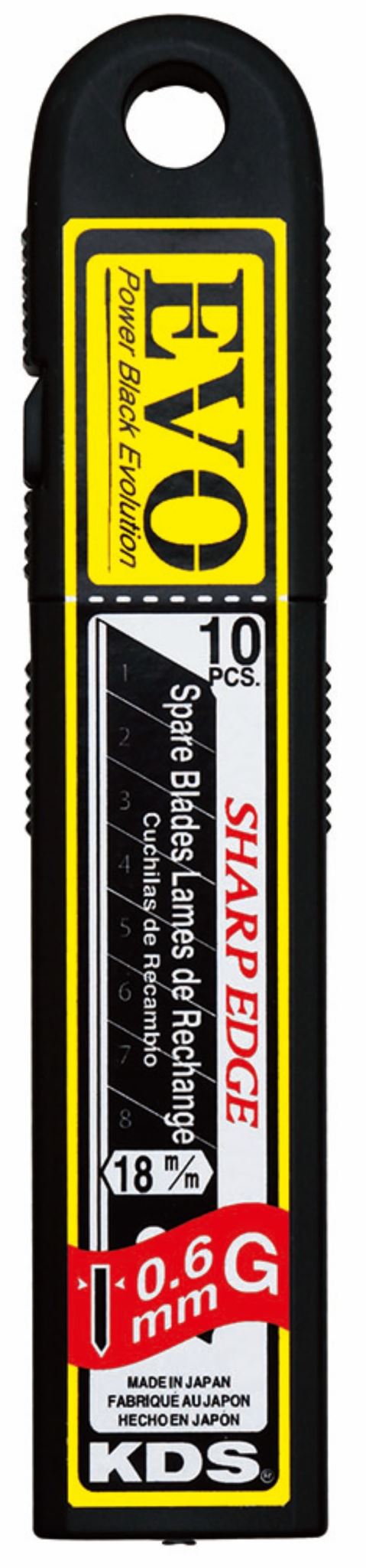 KDS Knife Blades EVO Power Black 18mm 10 (Pack)