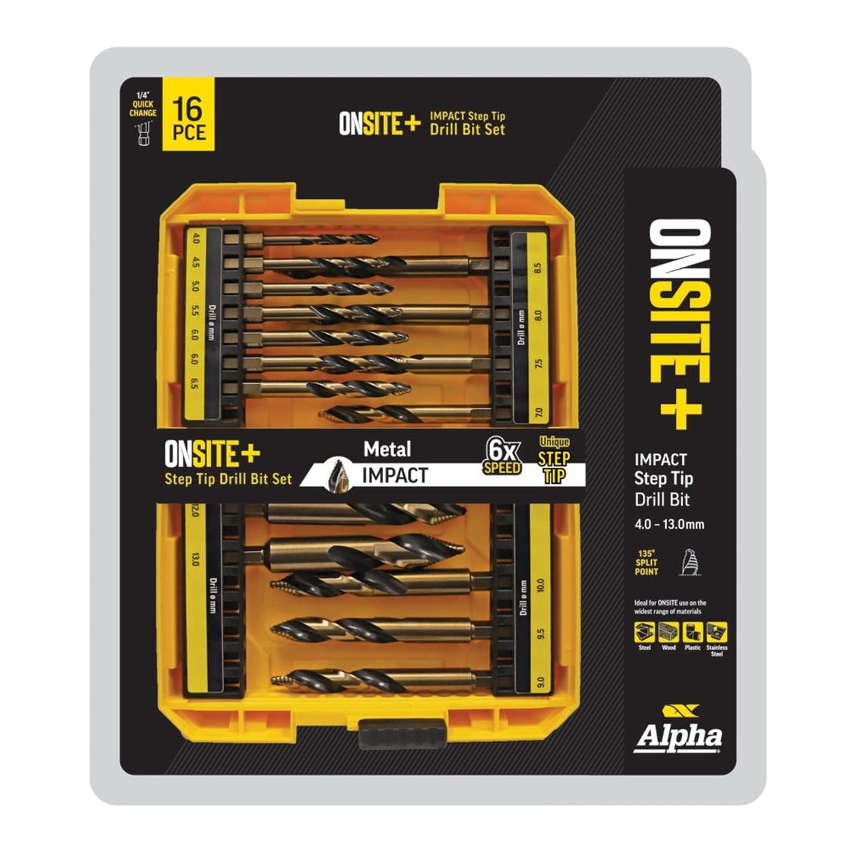 Trucut Alpha ONSITE Plus Impact Step Tip Drill S 16 (Piece)