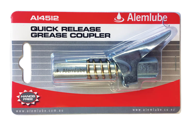 Alemlube Quick Release Grease Gun Coupler A14512 1/8" BSP