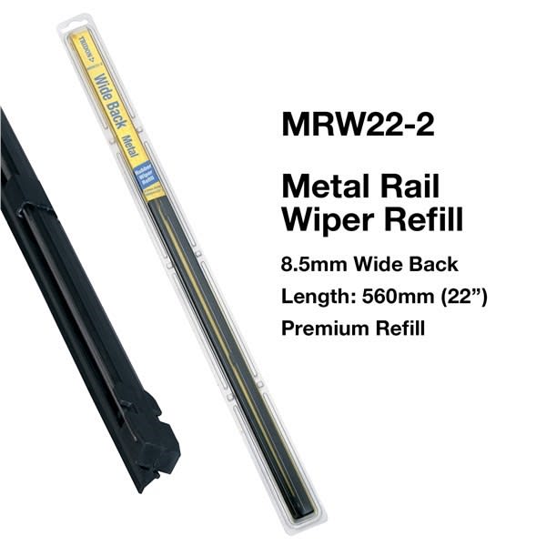Tridon metal rail wiper r/fill wide 560mm 2pk