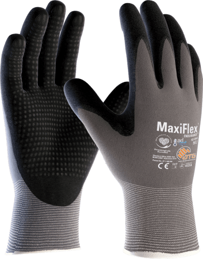 ATG MaxiFlex Endurance with AD-APT 42-844 Gloves Sizes S - 2XL (Pair) - Grey/Bla