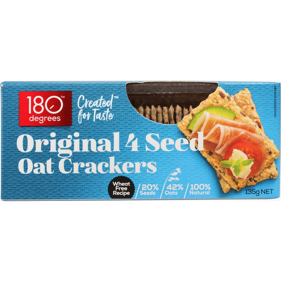 180 Degrees 4 Seed Oat Crackers Original 135g