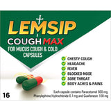 Lemsip Max For Mucus Cough & Cold Chesty Cough Capsules 16pack