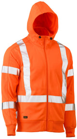 Bisley, X Taped Hi Vis Fleece Hoodie, BK6819XT - Orange - 6XL