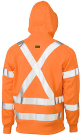 Bisley, X Taped Hi Vis Fleece Hoodie, BK6819XT - Orange - 6XL