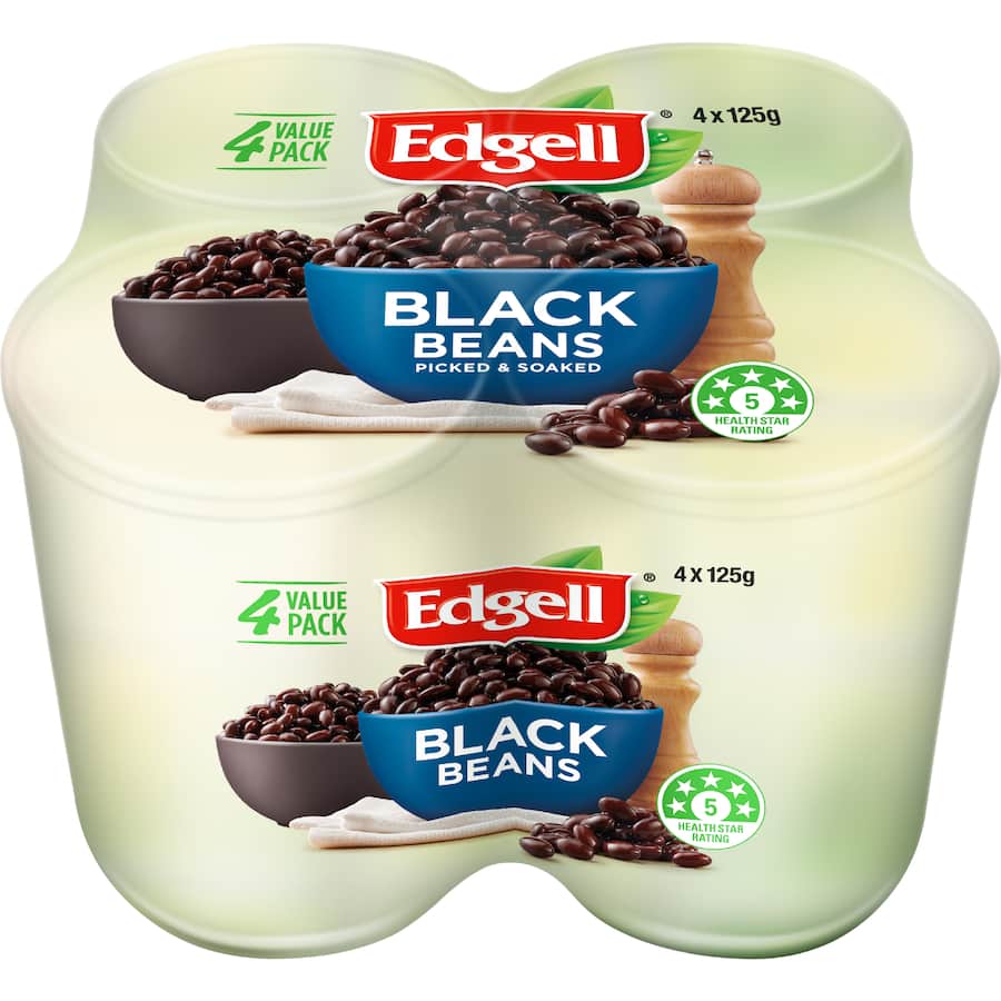 Edgell Black Beans  4 pack 500g
