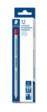Lumocolor Omnichrom Non Permanent Pencil - Red (Pack of 12)