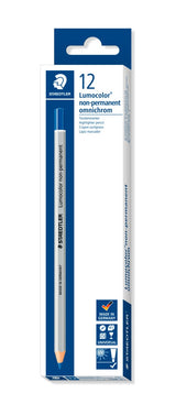 Lumocolor Omnichrom Non Permanent Pencil - Blue (Pack of 12)
