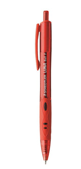 Staedtler Luna Retractable Ball Pens 0.7mm Red (Pack of 10)