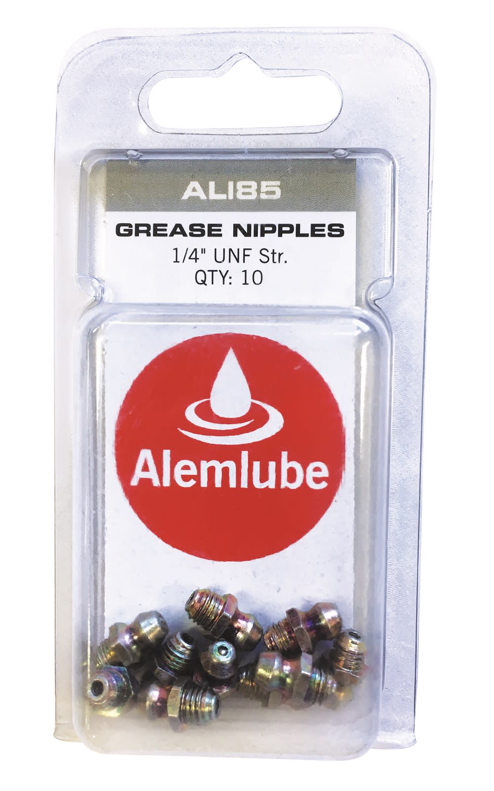 Grease Nipple Straight 1/4 UNF 10 pack