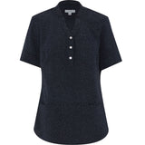 NNT Silvi Spot Print Short Sleeve Tunic CAT9XP - Char/White (Size: 30)