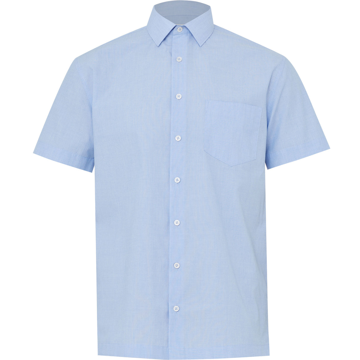 NNT Poly Cotton Short Sleeve Shirt CATJB7 - Blue (Size: 46)