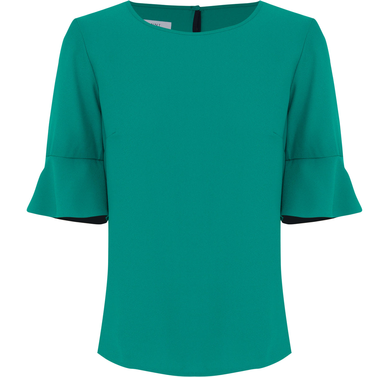 NNT French Georgette Fluted Sleeve Top CATU5T - COBALT (CO) (Size: 16)