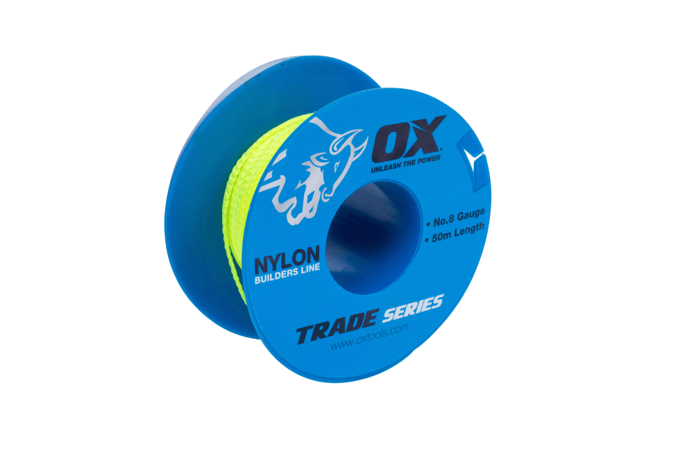 OX Trade Nylon Builders Line No.8 Gauge Lime 50m