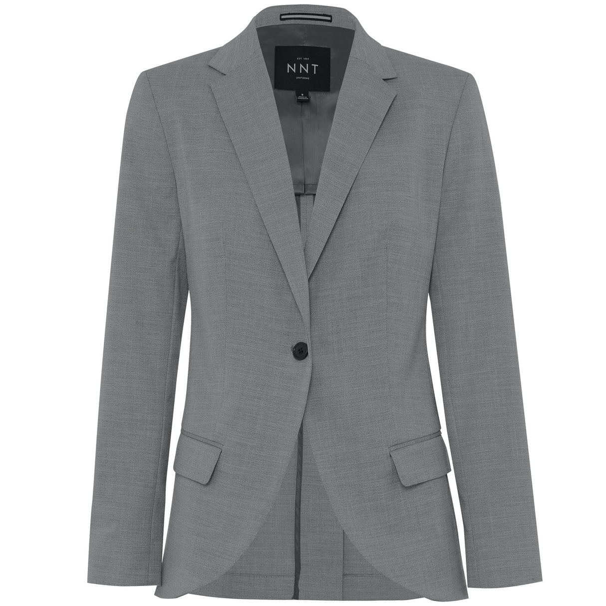 NNT Linen Look Half-Lined Jacket CAT1E9 - Grey (Size: 12)