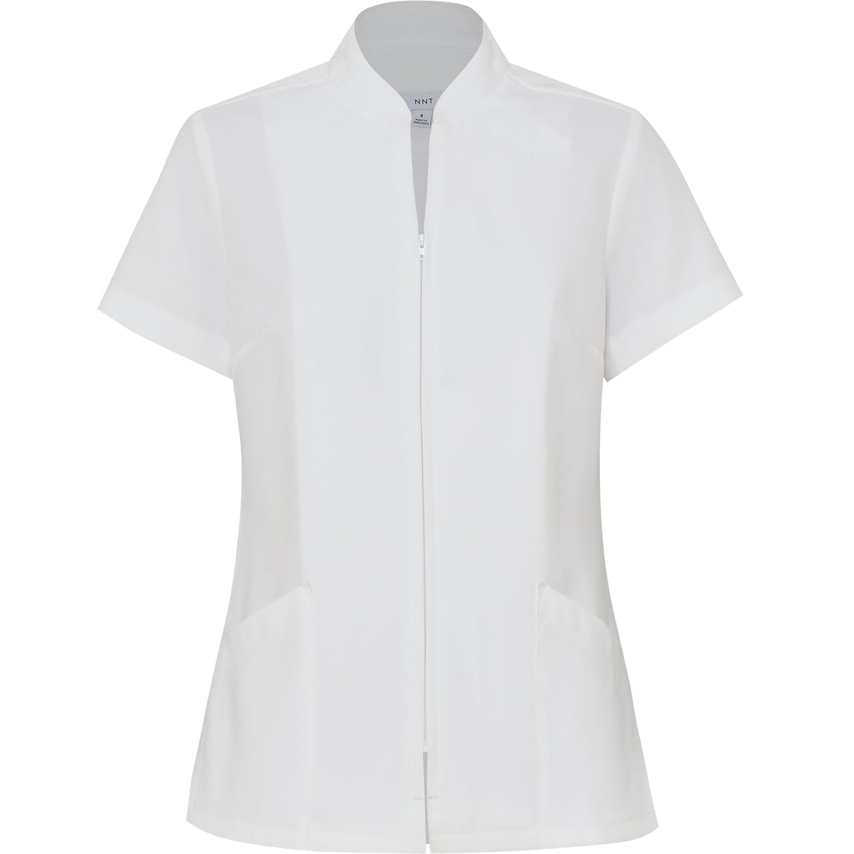 NNT Helix Dry Zip Front Tunic CATU68 - White (Size: 16)