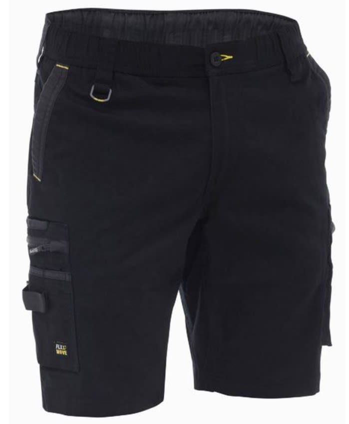 Bisley, FLX & Move Elastic Waist Short, BSHC1338 - Black (Size: 82)