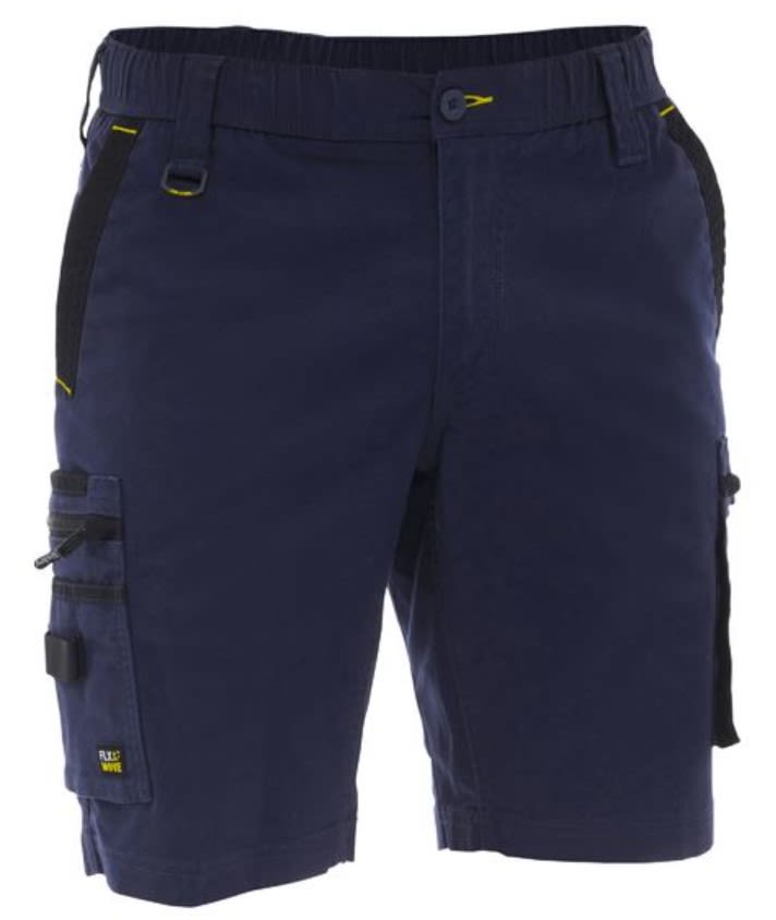 Bisley, FLX & Move Elastic Waist Short, BSHC1338 - Navy (Size: 117)