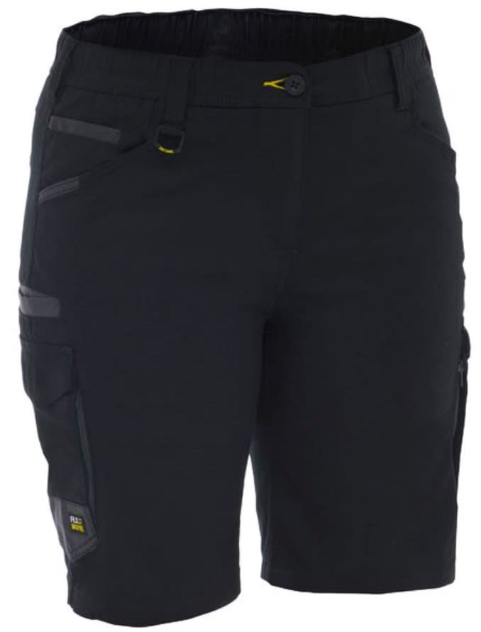 Bisley, FLX & Move Women's Elastic Waist Short - Black (Size: 08)