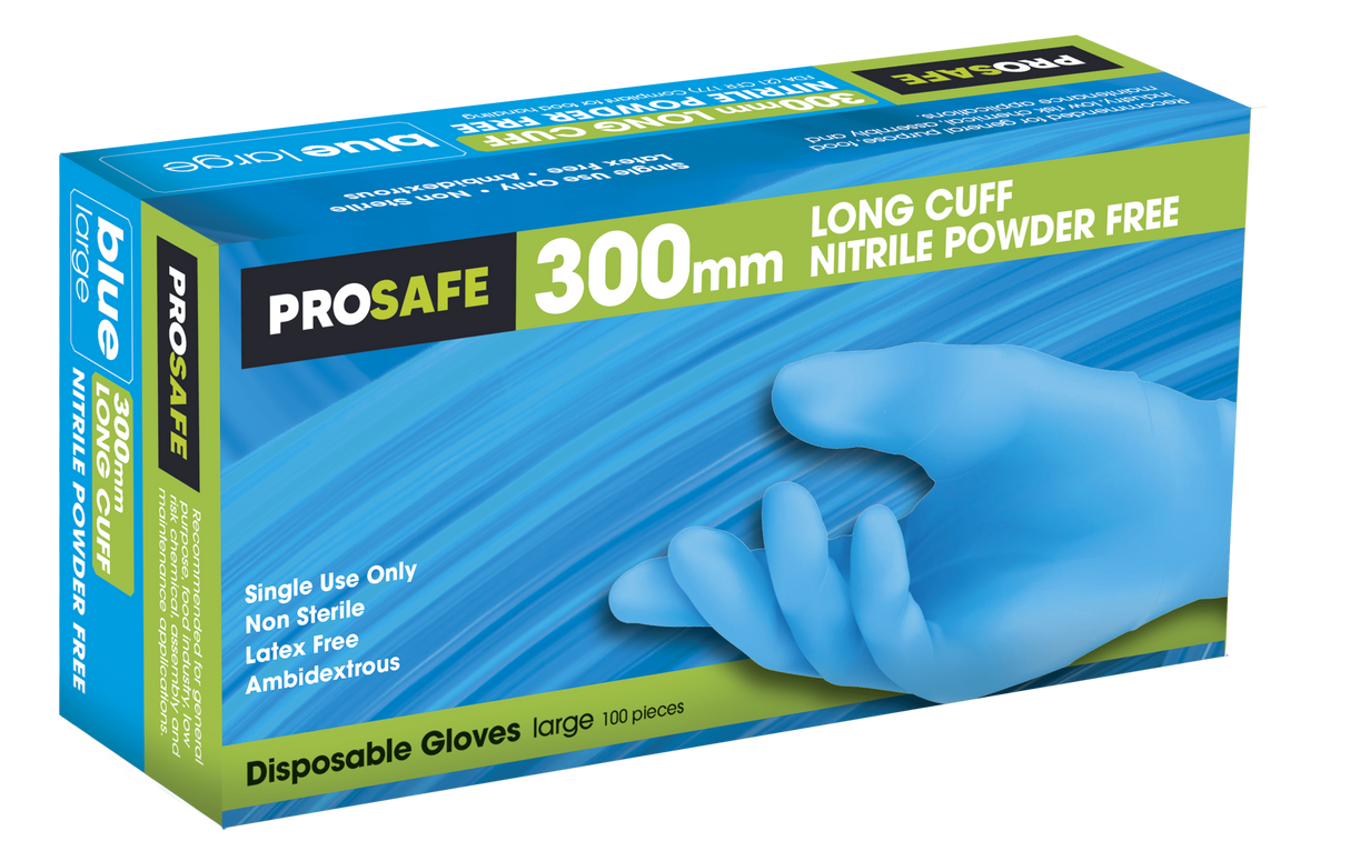 Prosafe Long Cuff Nitrile Glove 100 (Pack) - Standard - 3XL