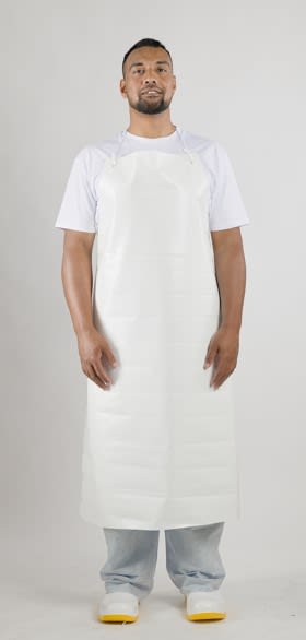 TPU Heavy Duty Apron with Hooks and Ties 900x1350mm 5pk - White