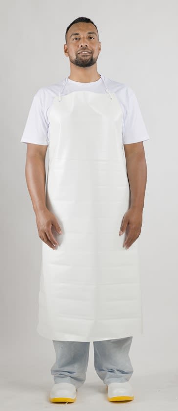PVC Apron with Hooks and Ties 900x1350mm 5pk - White