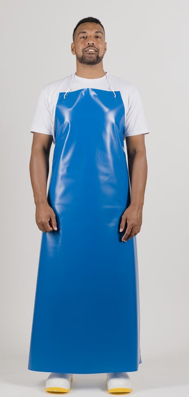 PVC Apron with Hooks and Ties 900x1350mm 5pk - White