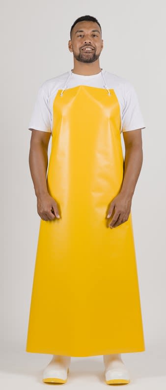 PVC Heavy Duty Apron without Hooks and Ties 900x1350mm 5pk - Yellow