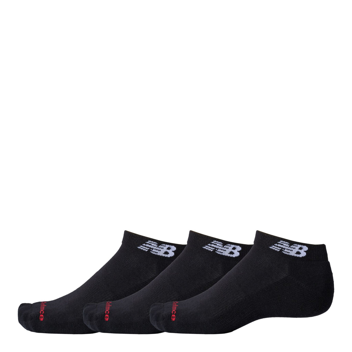 New Balance Low Cut Socks 3pk - Black - L