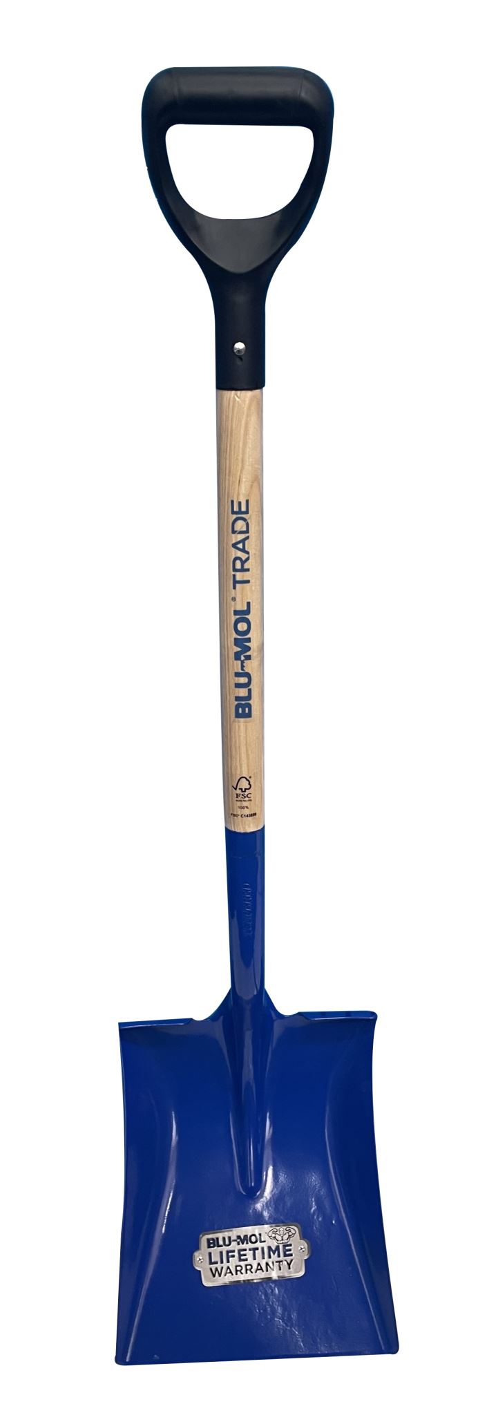 Blu-Mol Trade Square Mouth Shovel Wood D Handle #3