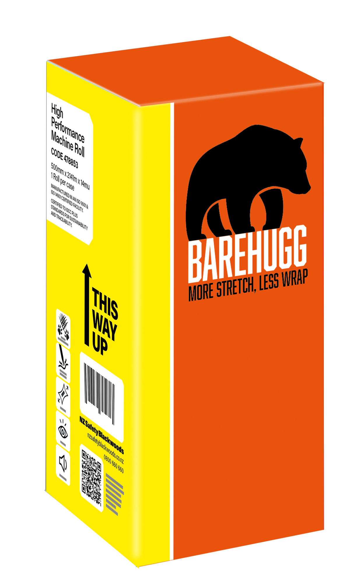 BAREHUGG, Stretch Wrap Machine High Performance 500MMX2143MX14MU (Roll)