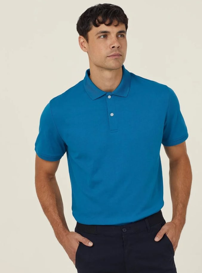 NNT, Men's Anti-bacterial Polyface Polo, CATJ2M - Teal (Size: 2XL)