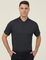 NNT Textured Cotton Poly Short Sleeve Polo CATJA4 - Grey (Size: XL)