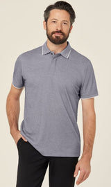 NNT Textured Cotton Poly Short Sleeve Polo CATJA4 - Grey (Size: XL)
