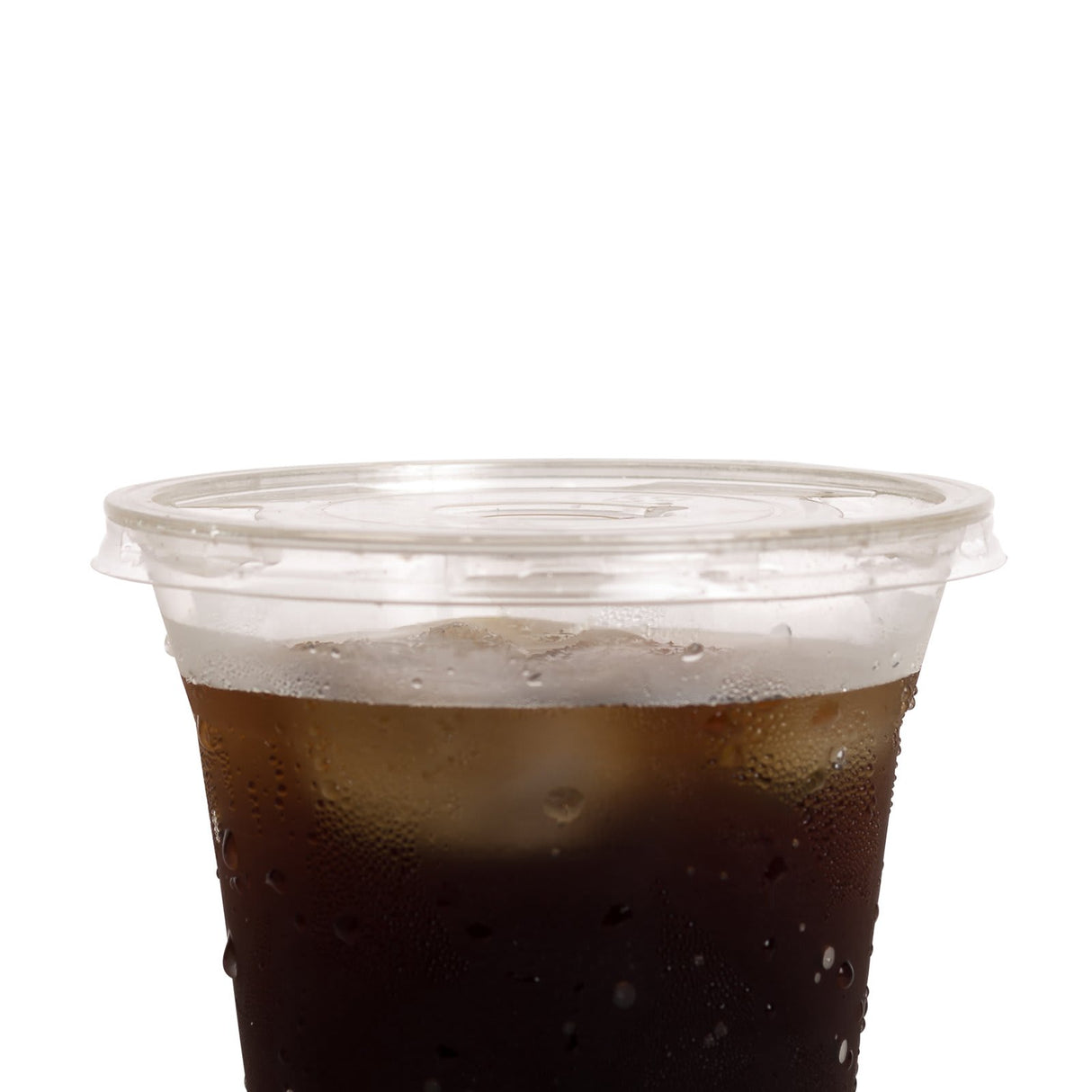 Ecoware Clear PLA Flat with Straw Hole 96mm 50 (Pack)