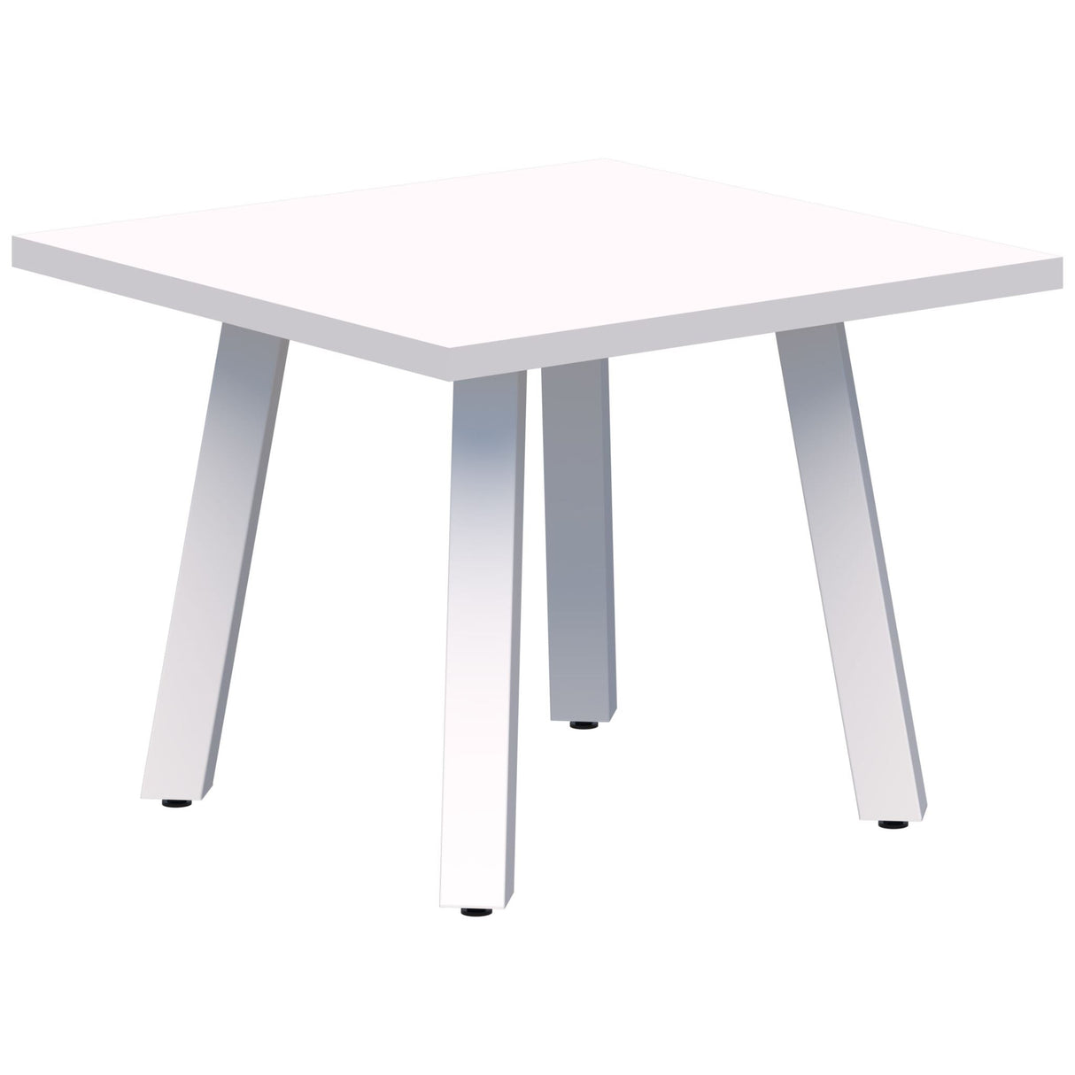Modella II Coffee Table - Snow Velvet/White 600 x 600mm