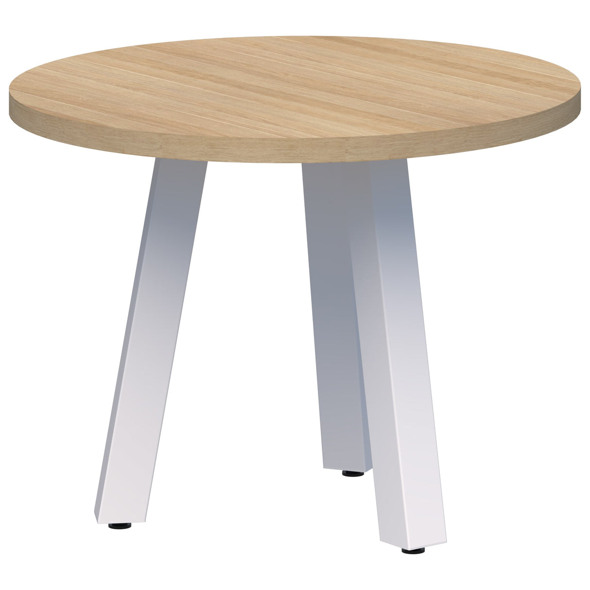 Modella II Round Coffee Table - Classic Oak/White 800mm