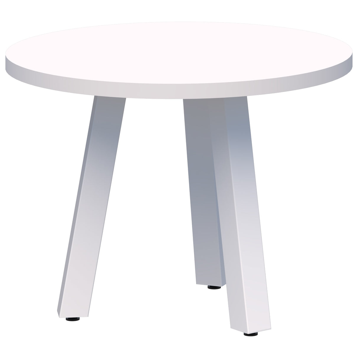 Modella II Round Coffee Table - Snow Velvet/White 600mm