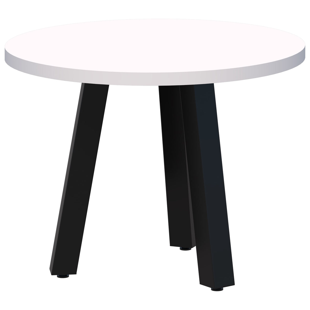 Modella II Round Coffee Table - Snow Velvet/Black 600mm