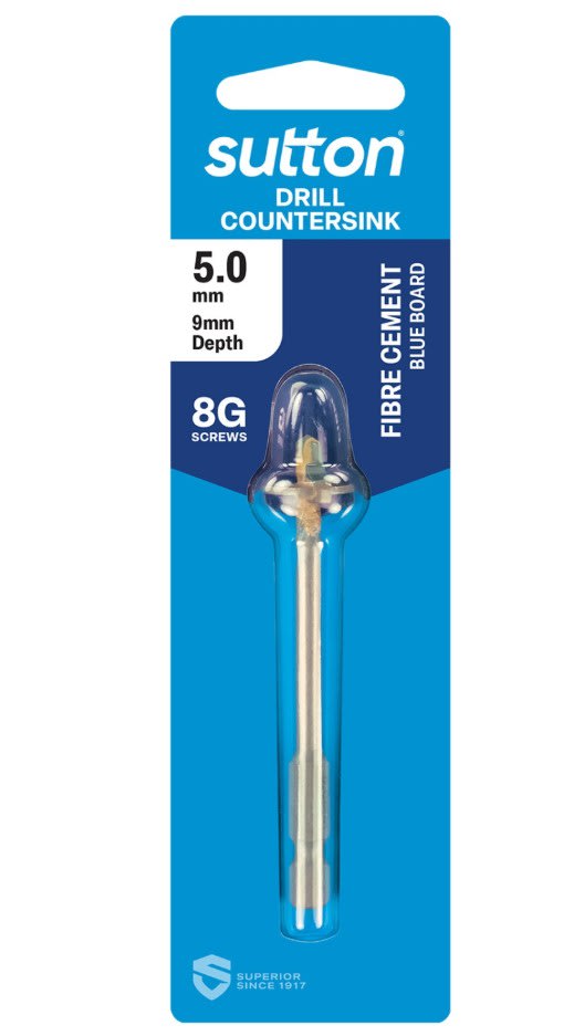 Sutton Drill TCT & Countersink TCT Hex Shank DE 5.0MMX9MM (Each)