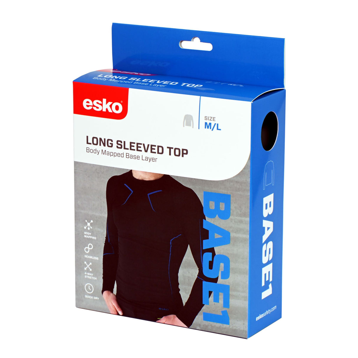 Esko Base1 Long Sleeve Thermal Top - Black/Blue - XL2