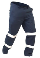 Esko Caution Taped Polycotton Cargo Trouser - Navy - 87